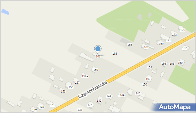 Kłomnice, Częstochowska, 161, mapa Kłomnice