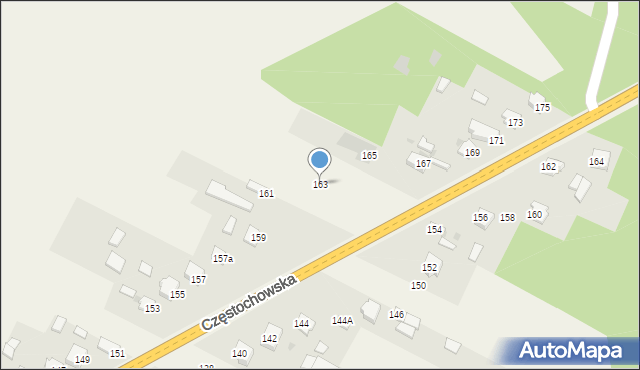 Kłomnice, Częstochowska, 163, mapa Kłomnice