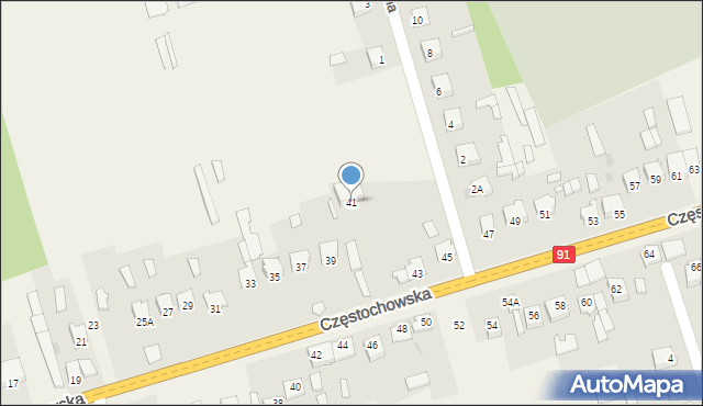 Kłomnice, Częstochowska, 41, mapa Kłomnice