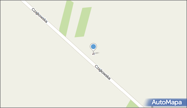 Klonowa, Czajkowska, 40, mapa Klonowa