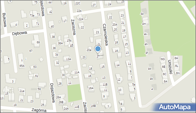 Kobyłka, Czarnoleska, 17, mapa Kobyłka