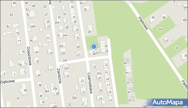 Kobyłka, Czarnoleska, 24, mapa Kobyłka