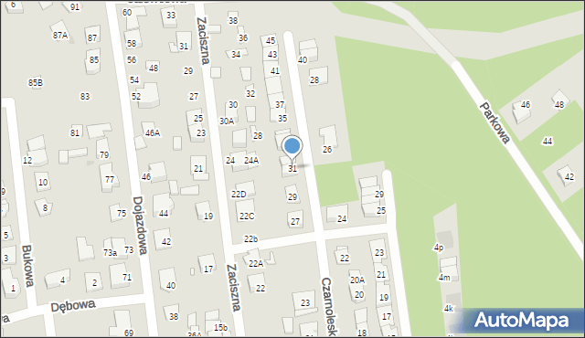 Kobyłka, Czarnoleska, 31, mapa Kobyłka