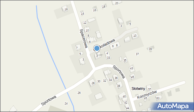 Kocmyrzów, Czekoladowa, 2, mapa Kocmyrzów