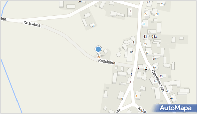 Koczała, Człuchowska, 10, mapa Koczała