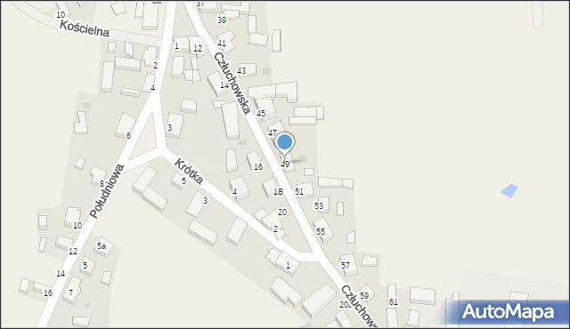 Koczała, Człuchowska, 49, mapa Koczała