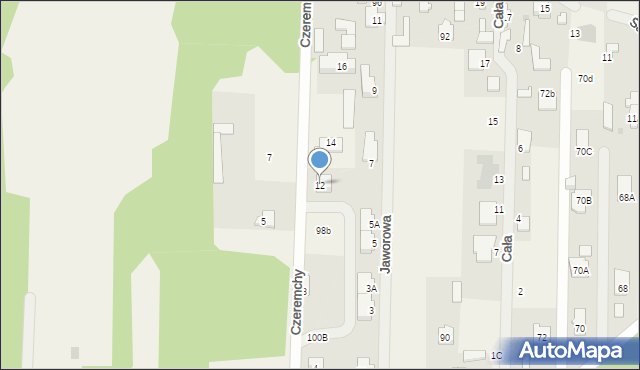 Koczargi Stare, Czeremchy, 12, mapa Koczargi Stare