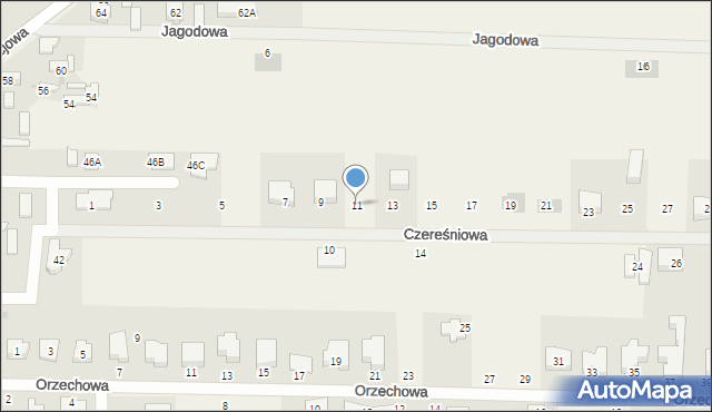 Koczargi Stare, Czereśniowa, 11, mapa Koczargi Stare