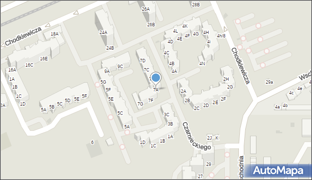 Kołobrzeg, Czarnieckiego Stefana, hetm., 7A, mapa Kołobrzegu