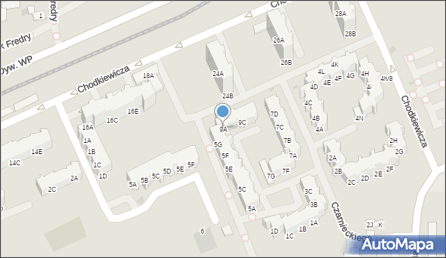 Kołobrzeg, Czarnieckiego Stefana, hetm., 9A, mapa Kołobrzegu