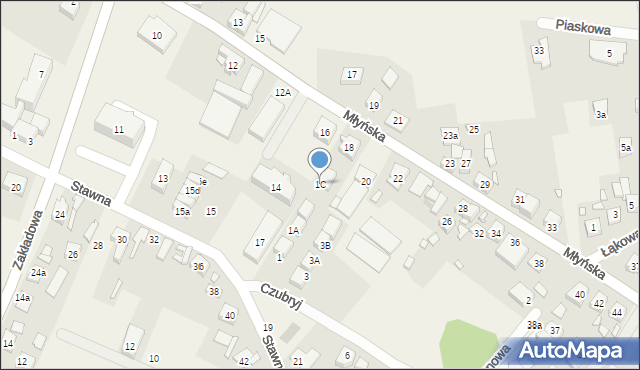 Komorniki, Czubryj Stefanii, 1C, mapa Komorniki