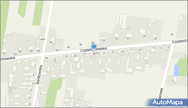 Konary, Częstochowska, 25, mapa Konary