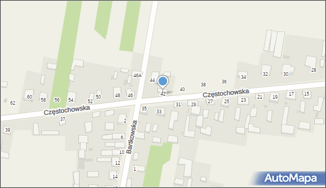 Konary, Częstochowska, 42, mapa Konary