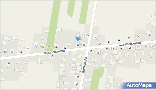 Konary, Częstochowska, 48, mapa Konary