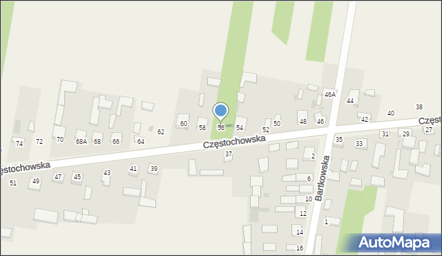 Konary, Częstochowska, 56, mapa Konary