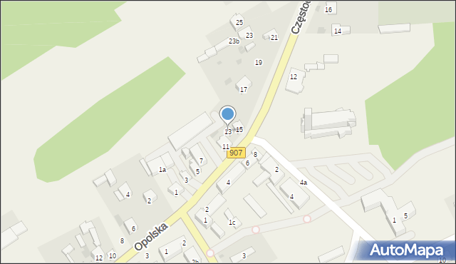 Konopiska, Częstochowska, 13, mapa Konopiska