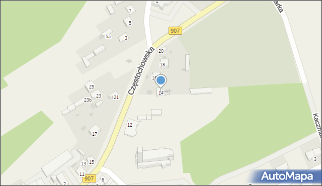 Konopiska, Częstochowska, 14, mapa Konopiska