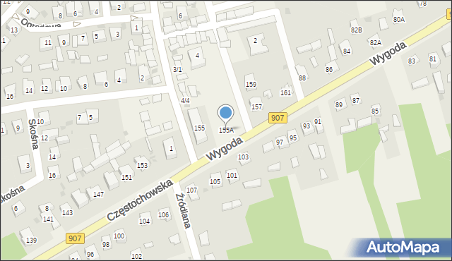 Konopiska, Częstochowska, 155A, mapa Konopiska