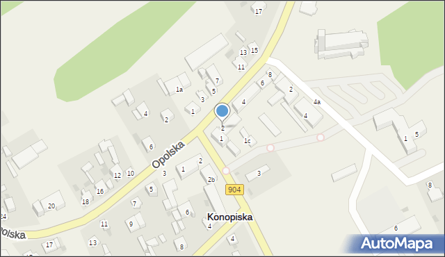 Konopiska, Częstochowska, 2, mapa Konopiska