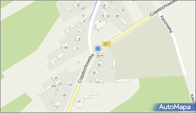 Konopiska, Częstochowska, 20, mapa Konopiska