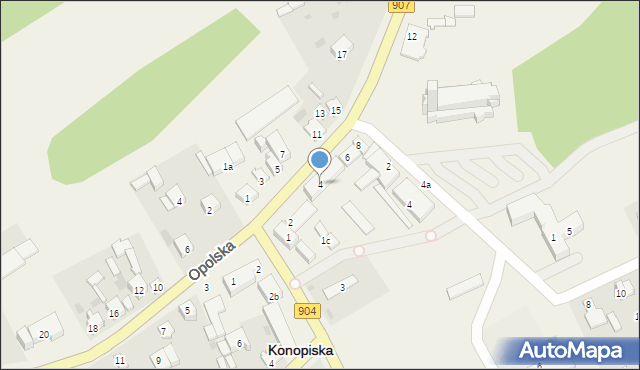 Konopiska, Częstochowska, 4, mapa Konopiska