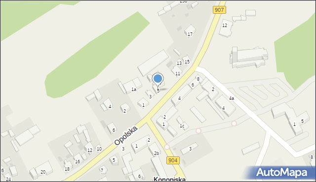 Konopiska, Częstochowska, 5, mapa Konopiska