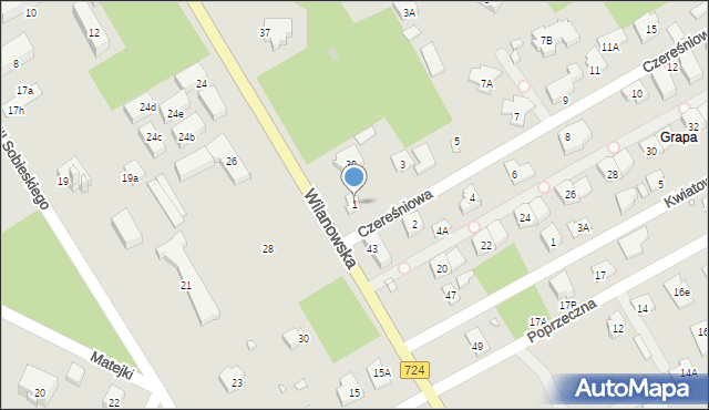 Konstancin-Jeziorna, Czereśniowa, 1, mapa Konstancin-Jeziorna