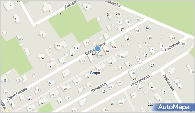 Konstancin-Jeziorna, Czereśniowa, 12a, mapa Konstancin-Jeziorna