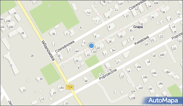 Konstancin-Jeziorna, Czereśniowa, 22A, mapa Konstancin-Jeziorna