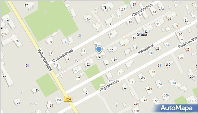 Konstancin-Jeziorna, Czereśniowa, 24, mapa Konstancin-Jeziorna