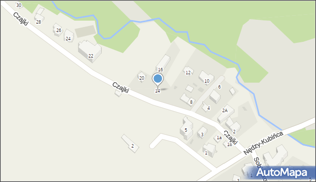 Kościelisko, Czajki, 14, mapa Kościelisko