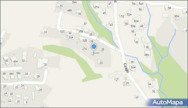 Kościelisko, Czajki, 27, mapa Kościelisko