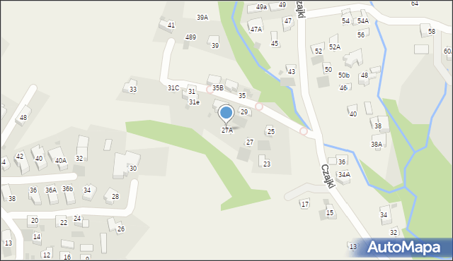 Kościelisko, Czajki, 27A, mapa Kościelisko