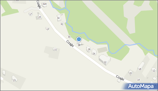 Kościelisko, Czajki, 28, mapa Kościelisko