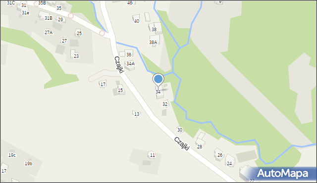 Kościelisko, Czajki, 34, mapa Kościelisko