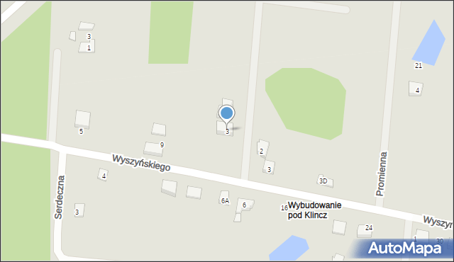 Kościerzyna, Czapiewskiego Stanisława, ks., 3, mapa Kościerzyna