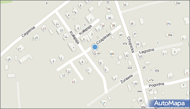 Kościerzyna, Czapliniec, 3, mapa Kościerzyna