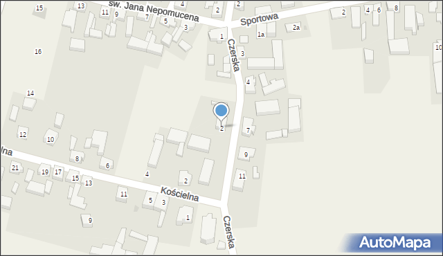 Kosobudy, Czerska, 2, mapa Kosobudy