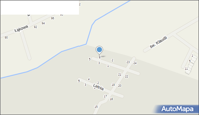 Kostrzyn, Cztery Pory Roku, 4, mapa Kostrzyn