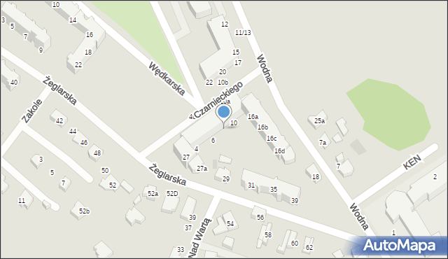 Kostrzyn nad Odrą, Czarnieckiego Stefana, hetm., 8, mapa Kostrzyn nad Odrą