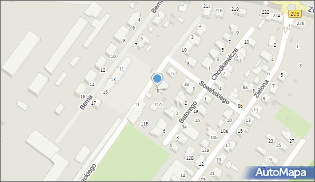Koszalin, Czarnieckiego Stefana, hetm., 9, mapa Koszalina