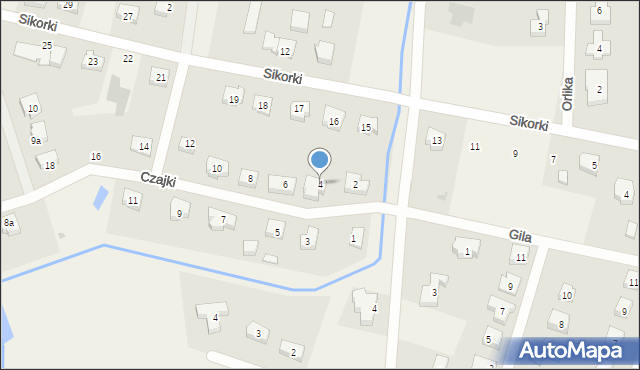 Koteże, Czajki, 4, mapa Koteże