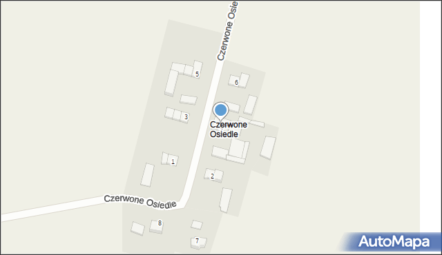 Kozłowice, Czerwone Osiedle, 4, mapa Kozłowice