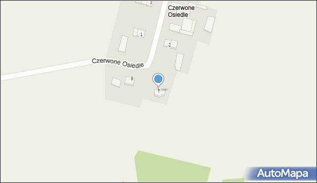 Kozłowice, Czerwone Osiedle, 7, mapa Kozłowice