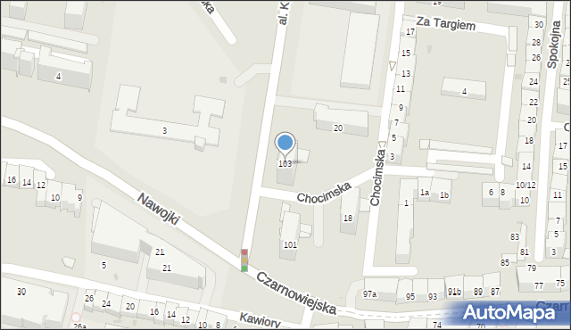 Kraków, Czarnowiejska, 103, mapa Krakowa