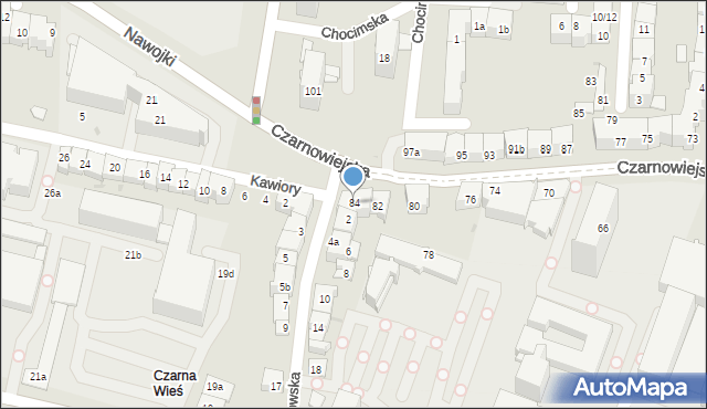 Kraków, Czarnowiejska, 84, mapa Krakowa