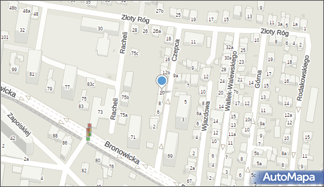 Kraków, Czepca Błażeja, 10, mapa Krakowa