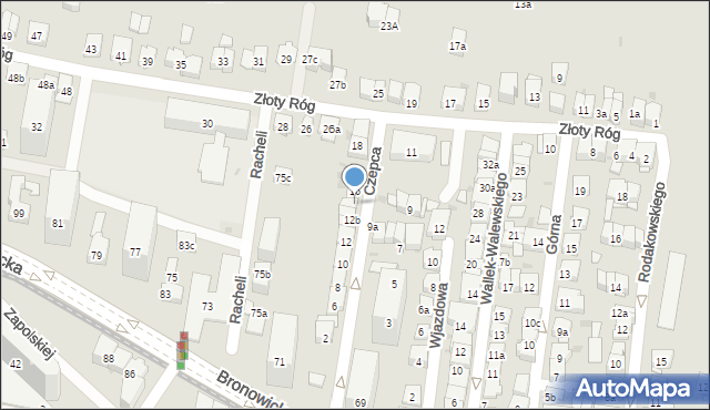 Kraków, Czepca Błażeja, 12c, mapa Krakowa