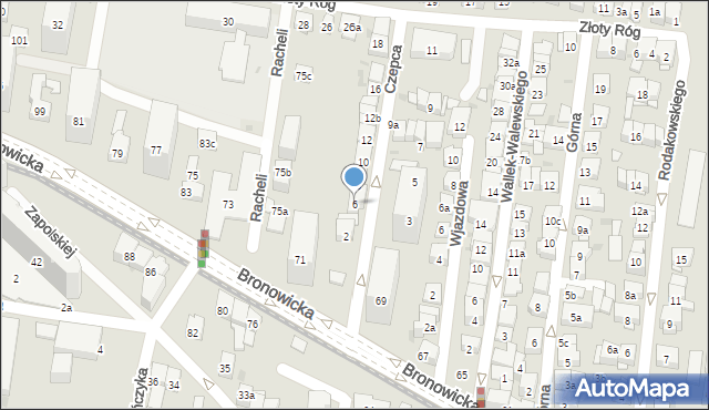 Kraków, Czepca Błażeja, 6, mapa Krakowa