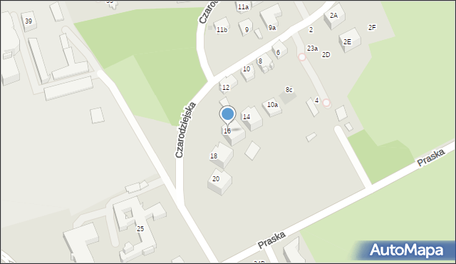 Kraków, Czarodziejska, 16, mapa Krakowa